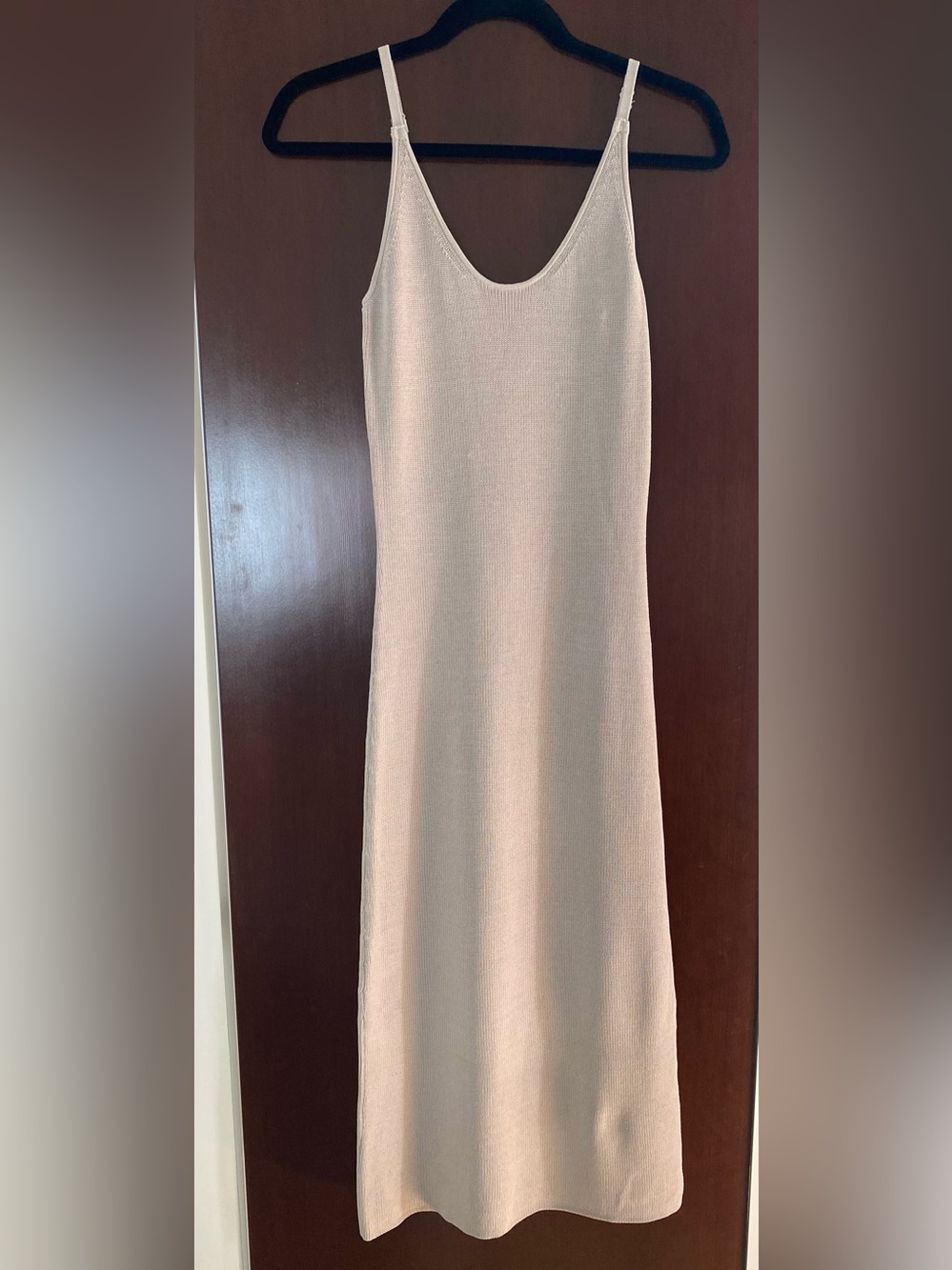 Leith Sleek Knit Midi Dress with Adjustable Straps